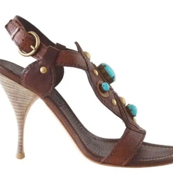 MIU MIU Buffalo Leather Heels - Picture 3 of 3